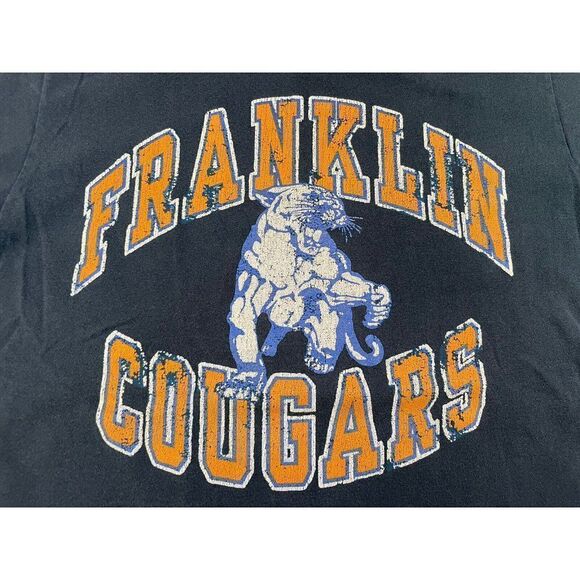 Franklin & Marshall Graphic T-shirt Men Medium Blue Short Sleeve - Picture 2 of 6